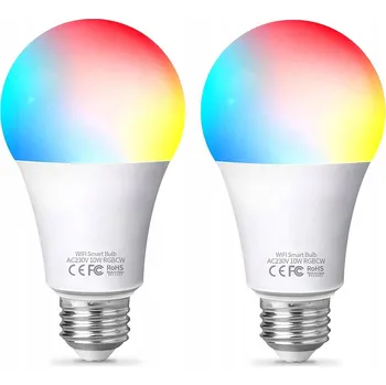 Žárovka SADA 2x LED Žárovka E27 10W RGB Smart WiFi FITOP