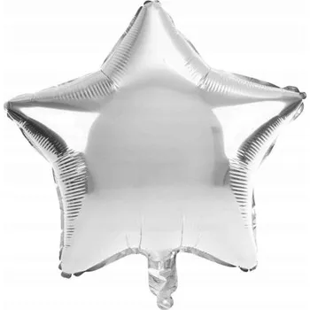 Balónek Fóliový balónek hvězda stříbrná 61 cm na helium/vzduch 1 ks