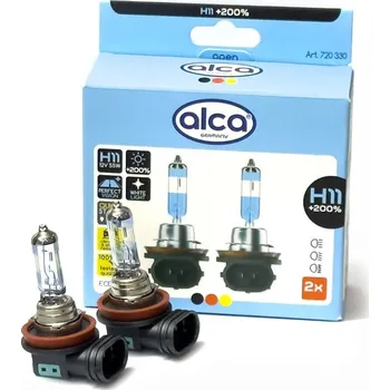Autožárovka krabička ALCA H11 12V 55W PX26d +200% E-homologace