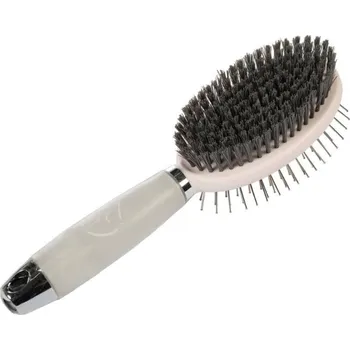 Hřeben na hřívu HKM Gel oboustranný light rose/light grey