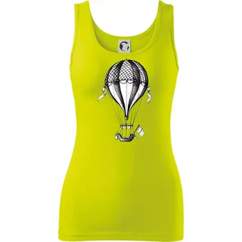 Horkovzdušný balón kreslený - Dámské tílko - 2XL ( Limetková )