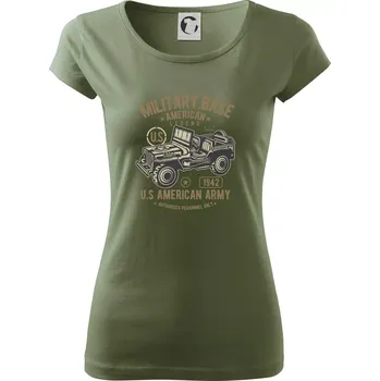 American Army Jeep - Dámské triko Pure - XS ( Khaki )