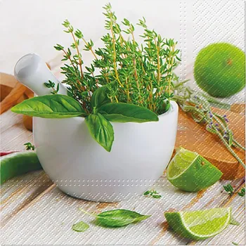Papírový kapesník Paw Ubrousky PAW Dekor L (20ks) Kitchen Herbs 597113