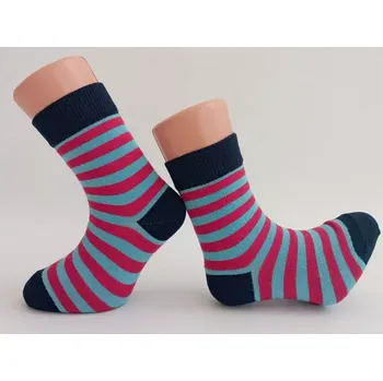 Dětské bambusové ponožky Babar New - 28-32 / modrá/malinová