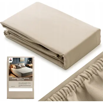 Prostěradlo Prostěradlo 70x140 s gumou, BAVLNĚNÝ SATÉN, jednobarevné Bolzano BÉŽOVÉ