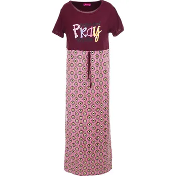 Dámská noční košile Výprodej-Noční košile Pray- vínová Velikost: M