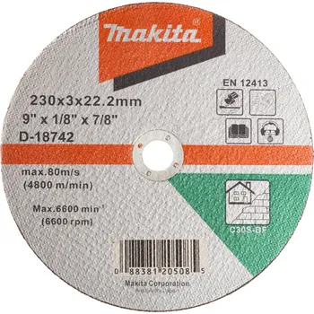Řezný kotouč MAKITA ŘEZNÝ KOTOUČ NA BETONU 230 x 2.5MM D-18742