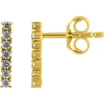 Zlaté náušnice s diamanty Laurene