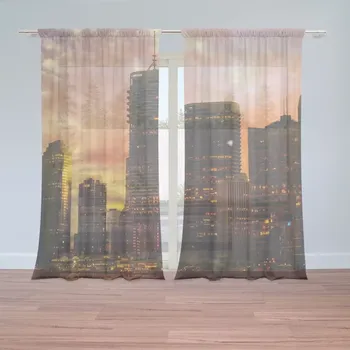 Záclona Sablio Záclony Mrakodrapy: 2ks 150x250cm