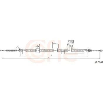 Auto-moto Tažné lanko, parkovací brzda COFLE 17.0348