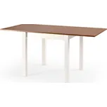 Halmar Jídelní rozkládací stůl GRACJAN olše / bílý 80-160x80 cm
