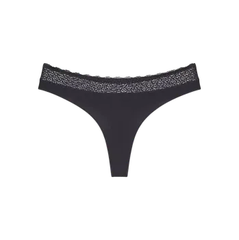 Kalhotky Dámská tanga Feel of Modal String 2P - BLACK - černá 0004 - TRIUMPH BLACK XS