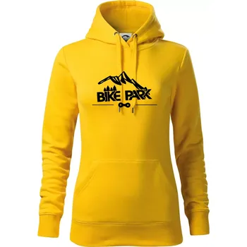 Dámská mikina Bike park hory - Mikina dámská Cape s kapucí - XL ( Žlutá )