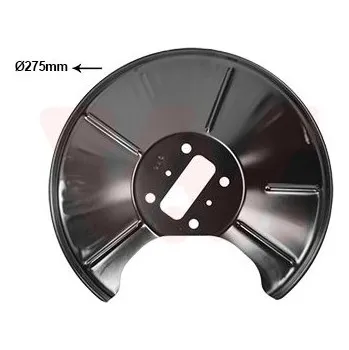 Brzdový kotouč Ochranný plech proti rozstřikování, brzdový kotouč VAN WEZEL 1858373