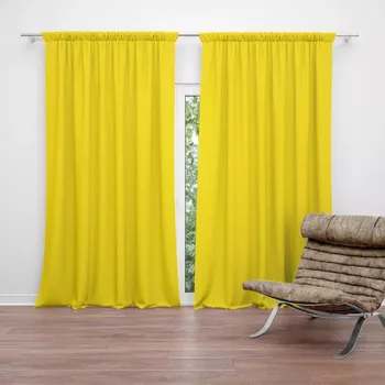 Závěs Sablio Závěs Žlutá: 2ks 140x250cm