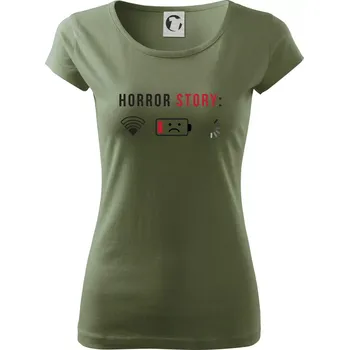 Dámské tričko Horror story - Dámské triko Pure - 2XL ( Khaki )