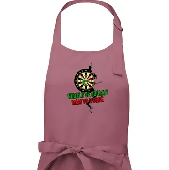 Kuchyňská zástěra Nedalo se odolat, mám to v sobě šipky - Dámská zástěra na vaření - Univerzální velikost ( Starorůžová )