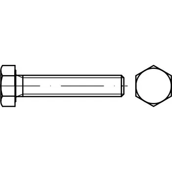 Šroub Šrouby 6hranné DIN 933, rozměr M6x16, stoupání závitu 1 mm, balení 20 kusů