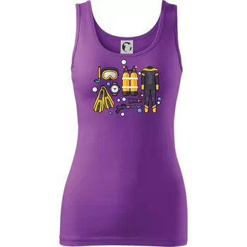 Dámské tričko Potápěčská výzbroj - Dámské tílko - 2XL ( Fialová )