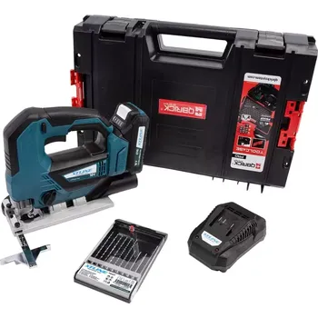 Přímočará pila XT102855-1B2B Aku přímočará pila bezuhlíková 18V/2,0 Ah + pilové plátky + box XTline