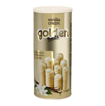 Trubičky plněné krémem s madagaskarskou vanilkou 135g GOLDEN BREAK