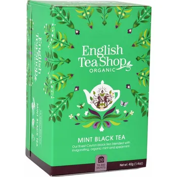 Čaj BIO Černý čaj s mátou, 20 sáčků, English Tea Shop