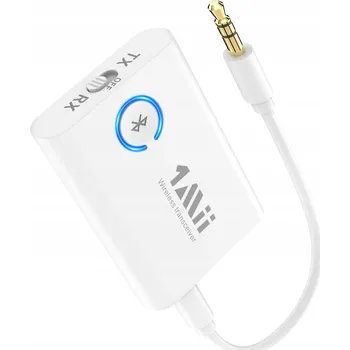 Sluchátka BLUETOOTH ADAPTÉR PRO TV, SLUCHÁTKA, TRANSMITTER, PŘIJÍMAČ, MP3/MP4, HD AUDIO, BÍLÝ
