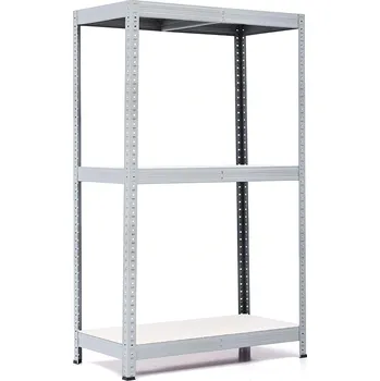 regál Policový regál Trestles RH 1200x900x450, nosnost 1050 kg, 3 police bílé Barva: šedá