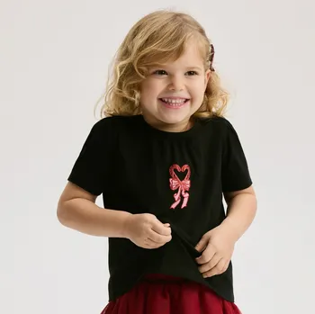 Reserved - Bavlněné tričko s aplikací - černý - 571FT-99X - 571FT-99X-104