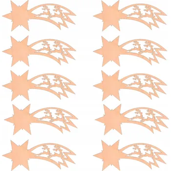 Vánoční dekorace Vánoční Koule ažurová, Vánoční Koule zdobená, Vánoční Koule hladká, Vánoční Baňky tvarovky, Sady Hvězda 10 cm 10 ks