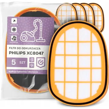 Filtr do vysavače 5x FILTR do VYSAVAČE Philips XC8047 Vzduchový Pěnový OMYVATELNÝ EM-W