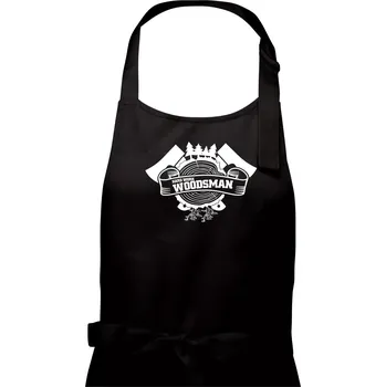 Kuchyňská zástěra Hard Work Woodsman - Pánská zástěra na vaření - Univerzální velikost ( Černá )