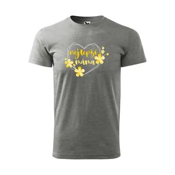 Dámské tričko Tričko s potiskem pro maminku Nejlepší máma: šedé 5XL