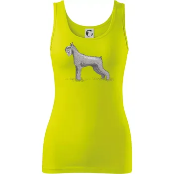 Dámské tričko Vintage Schnauzer - Dámské tílko - S ( Limetková )