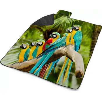 deka Sablio Plážová deka Papoušci na větvi: 200x140 cm