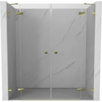 Sprchové dveře Mexen Lunar Duo sprchové dveře kyvné 190 cm, transparentní, zlaté - 834D-190-000-50-00 Sprchové dveře