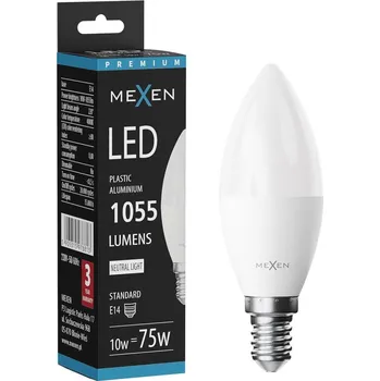 Žárovka Mexen Nova LED žárovka E14, C37, 10W, Neutrální - 4000K, 1055 lm - L102-E14-1040-01 Żarówki LED