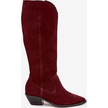 Dámské kozačky Dámské zateplené kozačky kovbojky Zazoo – bordó Velikost: 38