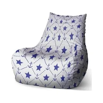 Obývací pokoj Dětský sedací vak Bean Hvězdy a kotvy: 60 x 70 x 70 cm
