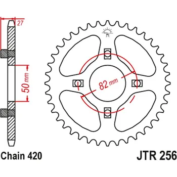 Motodíl JT rozeta 261 46 HONDA ATC/TRX 70 82-87 XL/XR 75/80 74-84 (26146JT) (řetěz420) (JT rozeta 261 46 HONDA ATC/TRX 70 82-87 XL/XR 75/80 74-84 (26146JT) (řetěz420))