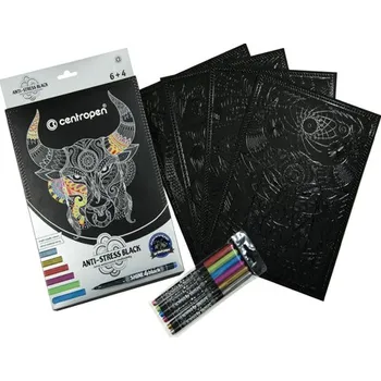 omalovánky centropen Fixy CENTROPEN 9390 Metallic set s omalovánkami - sada 6 + 4 ks 598013