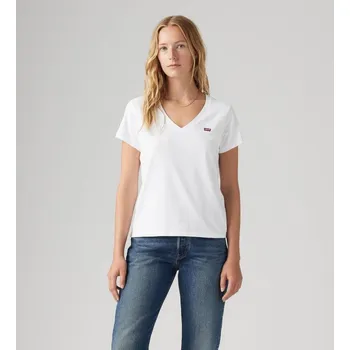 Dámské tričko LEVI'S® PERFECT SLUB VNECK -BRIGHT WHITE S