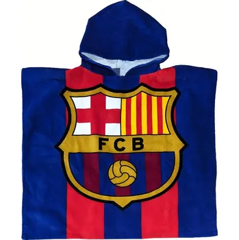 FC Barcelona Dětské pončo FC Barcelona, modro‑červené, 60 × 120 cm