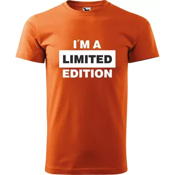 Pánské tričko Sablio Tričko s potiskem I´m a limited edition - oranžové S