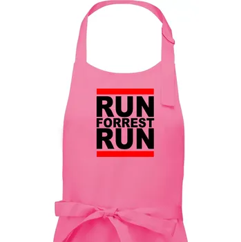 Kuchyňská zástěra Run Forrest Run - Pánská zástěra na vaření - Univerzální velikost ( Růžová )
