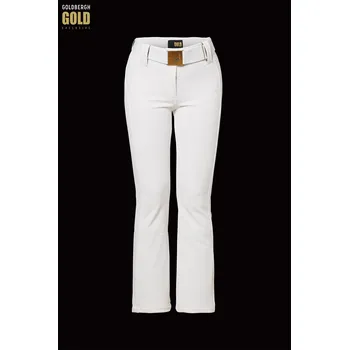 Cyklistické kalhoty Dámské lyžařské kalhoty Goldbergh Pippa Gold Long Ski Pants Cream