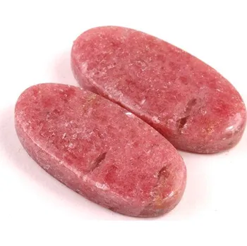 Přírodní kámen Kabošony páry Rhodonit č.P730 (29x14x6mm)