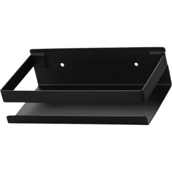 police Kovová závěsná kuchyňská police černá na koření na zeď loft