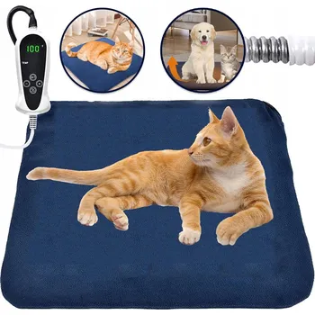 Pelíšek pro psa POLŠTÁŘ GRZEWCZA DLA ZWIERZĄT DOMÁCÍ MAZLÍČKY, BEZPEČNÁ VYHŘÍVACÍ PODLOŽKA S ČASOVAČEM