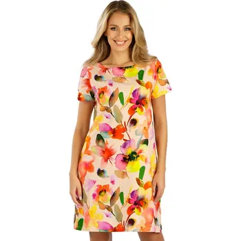 Dámské šaty Bavlněné volnější květinové letní šaty LITEX XL